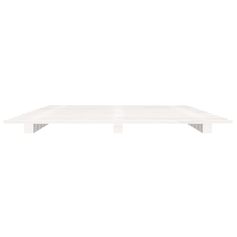 Estructura de cama madera maciza de pino blanco 90x200