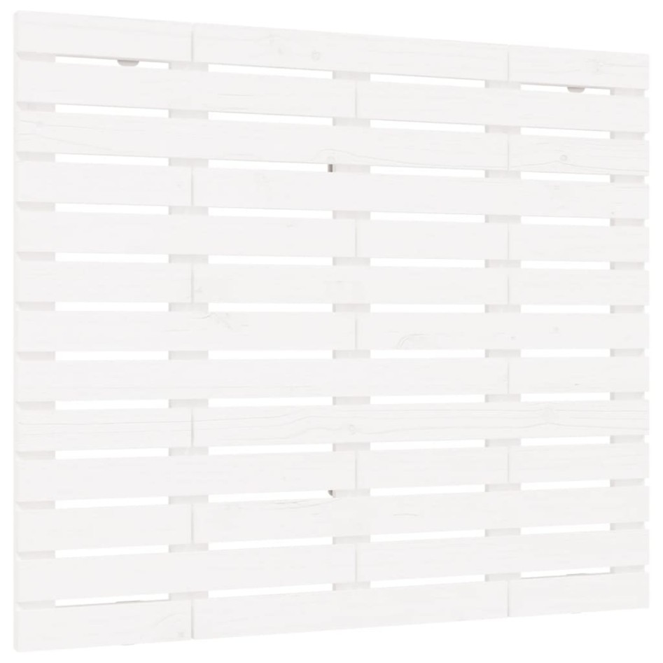 Cabecero cama de pared madera maciza pino blanco 146x3x91,5