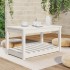 Mesa de jardín madera maciza de pino blanco 82,5x50,5x45