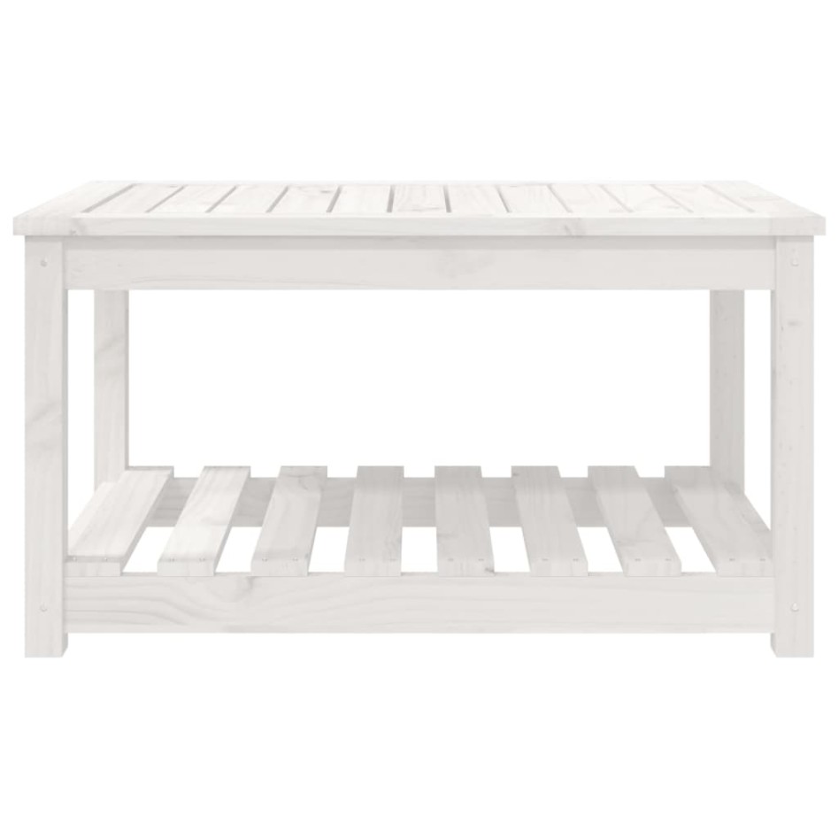 Mesa de jardín madera maciza de pino blanco 82,5x50,5x45