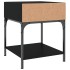 Mesitas de noche 2 uds madera de ingeniería negro 40x41x50