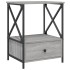 Mesita de noche madera de ingeniería gris Sonoma 50x41x65