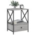 Mesita de noche madera de ingeniería gris Sonoma 50x41x65