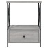 Mesita de noche madera de ingeniería gris Sonoma 50x41x65