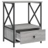 Mesita de noche madera de ingeniería gris Sonoma 50x41x65