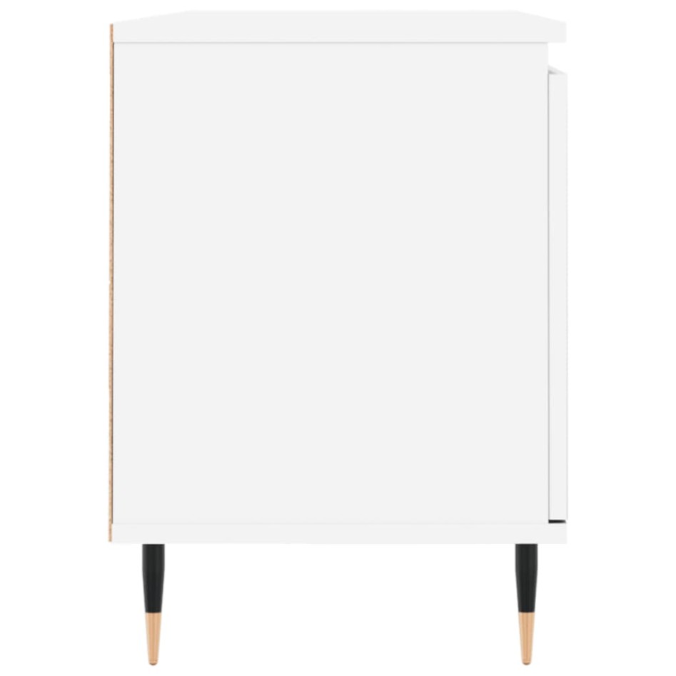 Mueble de TV madera de ingeniería blanco 104x35x50