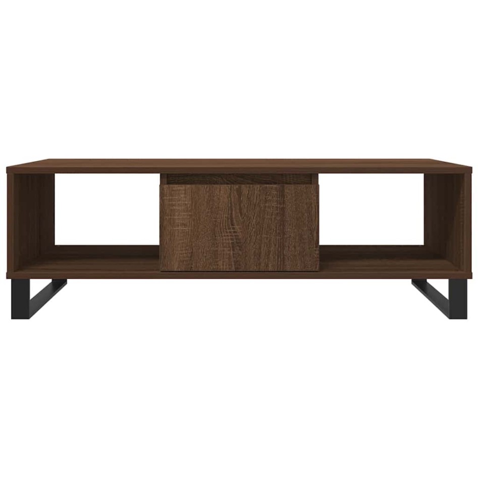 Mesa de centro madera de ingeniería roble marrón 104x60x35