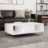 Mesa de centro madera de ingeniería blanco 104x60x35