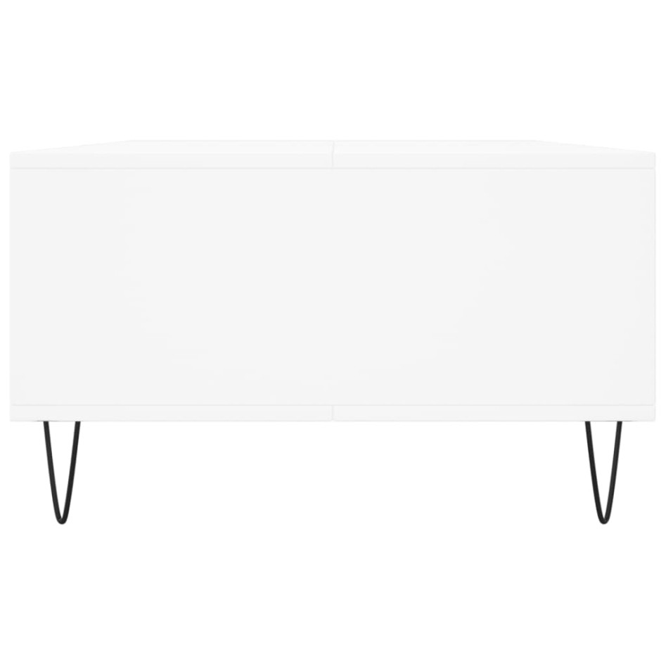 Mesa de centro madera de ingeniería blanco 104x60x35