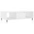 Mesa de centro madera de ingeniería blanco brillo 104x60x35