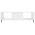 Mesa de centro madera de ingeniería blanco brillo 104x60x35