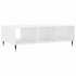 Mesa de centro madera de ingeniería blanco brillo 104x60x35