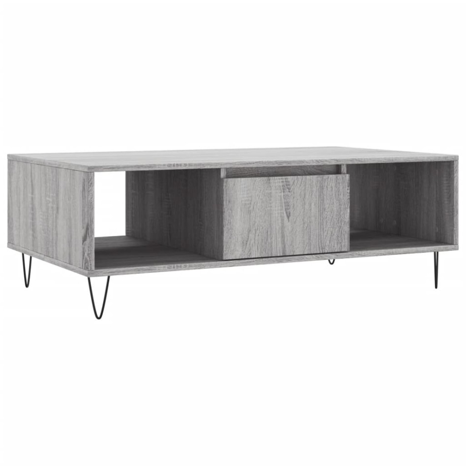 Mesa de centro madera de ingeniería gris Sonoma 104x60x35