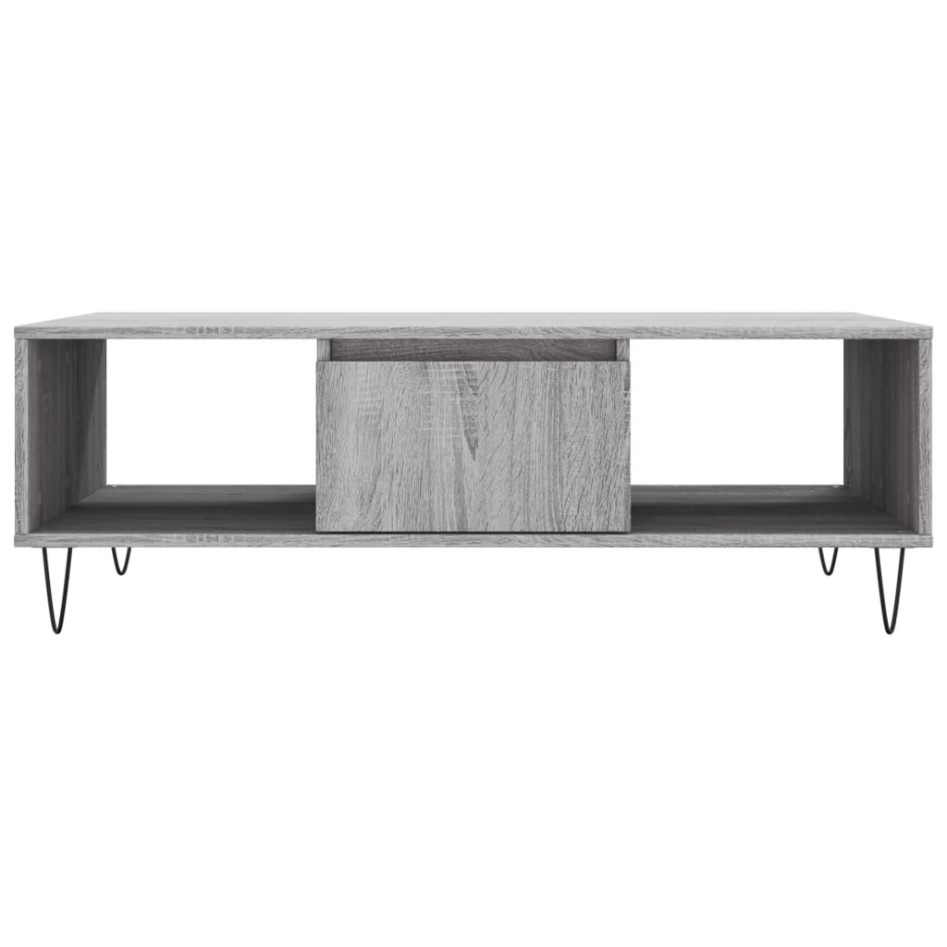 Mesa de centro madera de ingeniería gris Sonoma 104x60x35