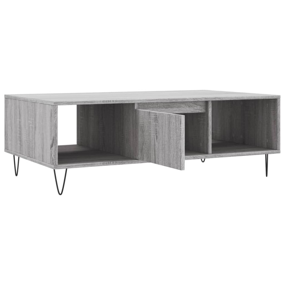 Mesa de centro madera de ingeniería gris Sonoma 104x60x35