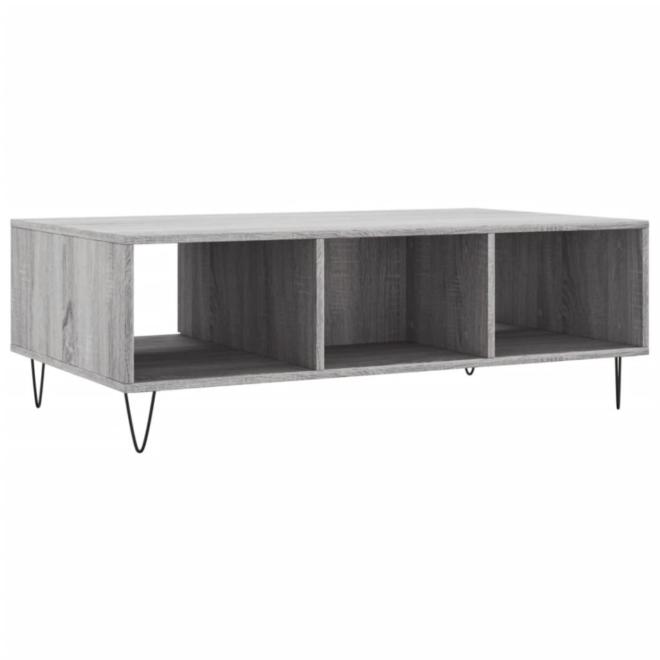 Mesa de centro madera de ingeniería gris Sonoma 104x60x35