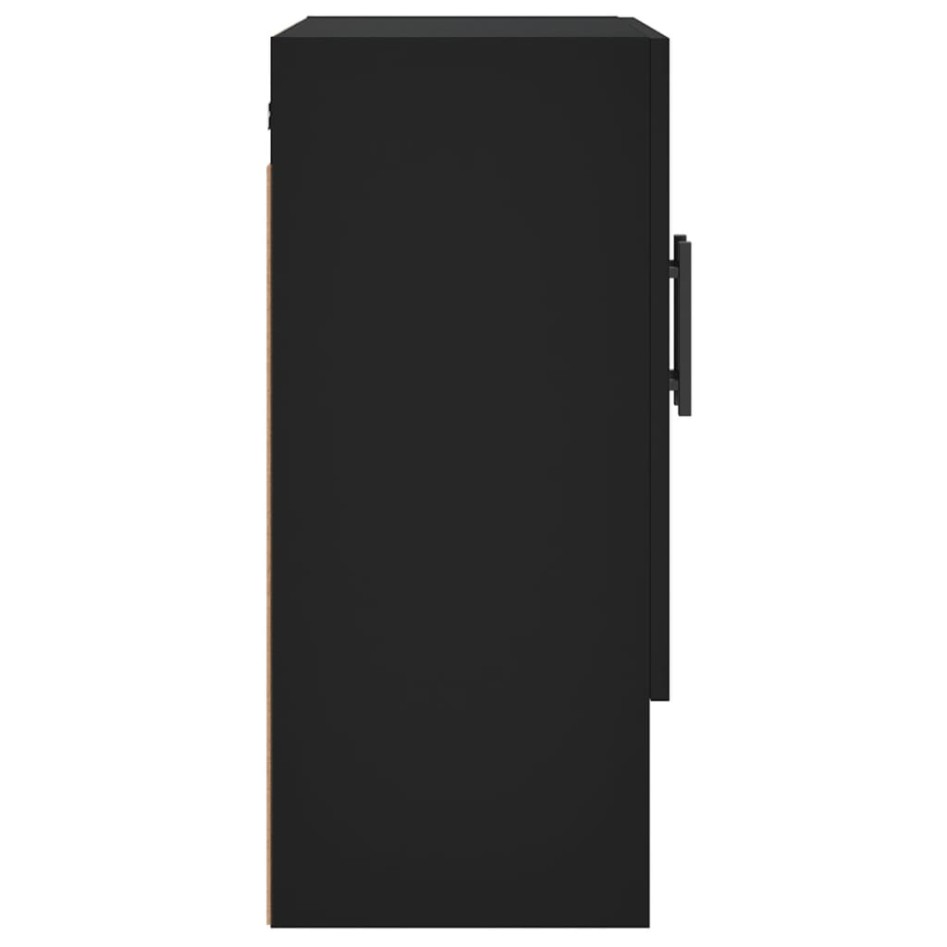 Armario de pared madera de ingeniería negro 60x31x70