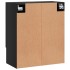 Armario de pared madera de ingeniería negro 60x31x70