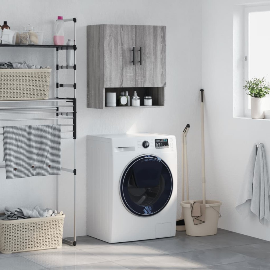 Armario de pared madera de ingeniería gris Sonoma 60x31x70