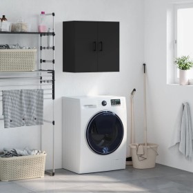 Armario de pared madera de ingeniería negro 60x31x60