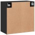 Armario de pared madera de ingeniería negro 60x31x60