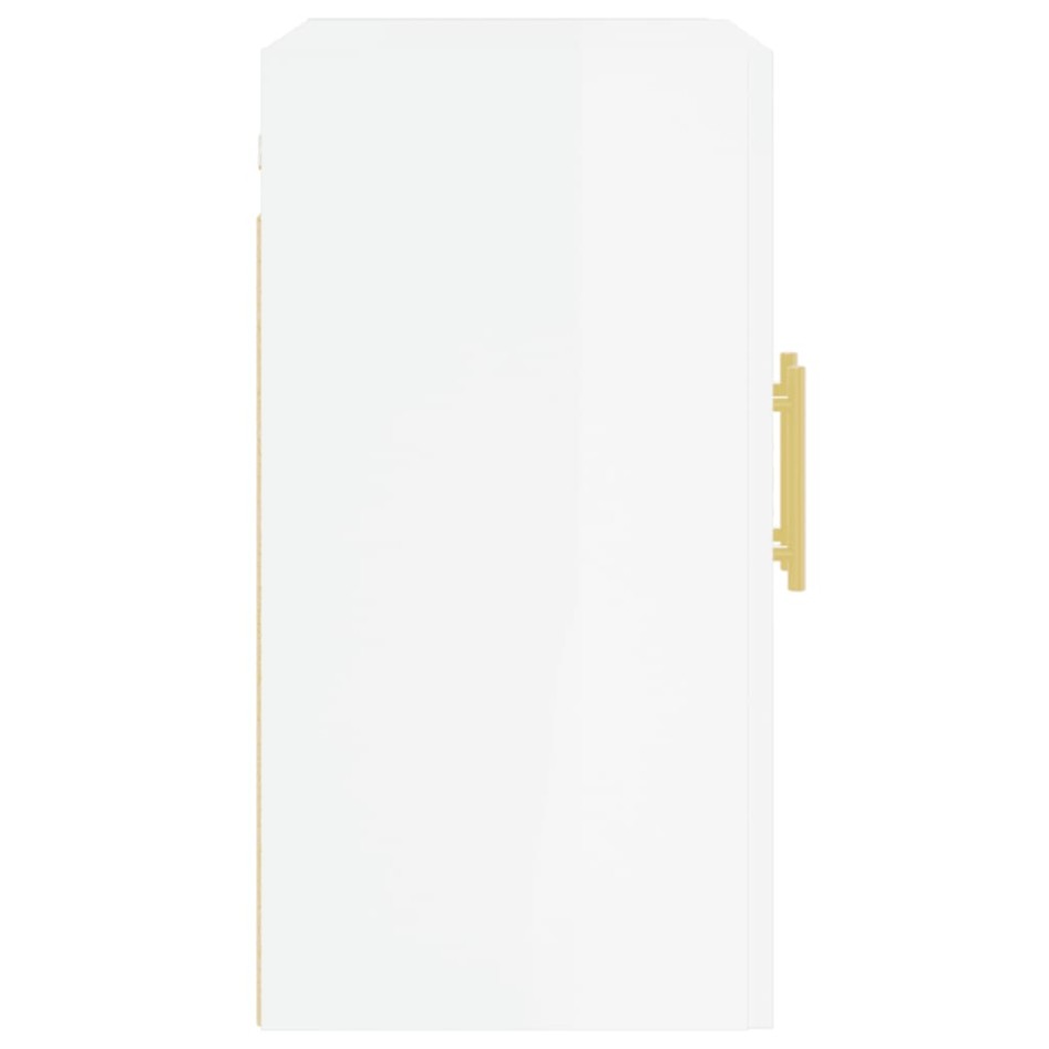 Armario pared madera contrachapada blanco brillo 60x31x60