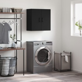 Armario de pared madera de ingeniería negro 60x31x60