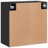 Armario de pared madera de ingeniería negro 60x31x60