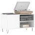 Mueble para discos madera de ingeniería blanco 85x38x48