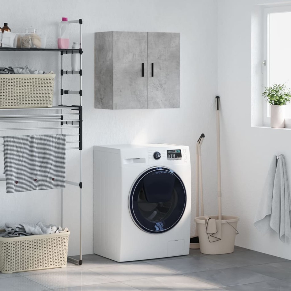 Armario de pared madera de ingeniería gris hormigón 60x31x60