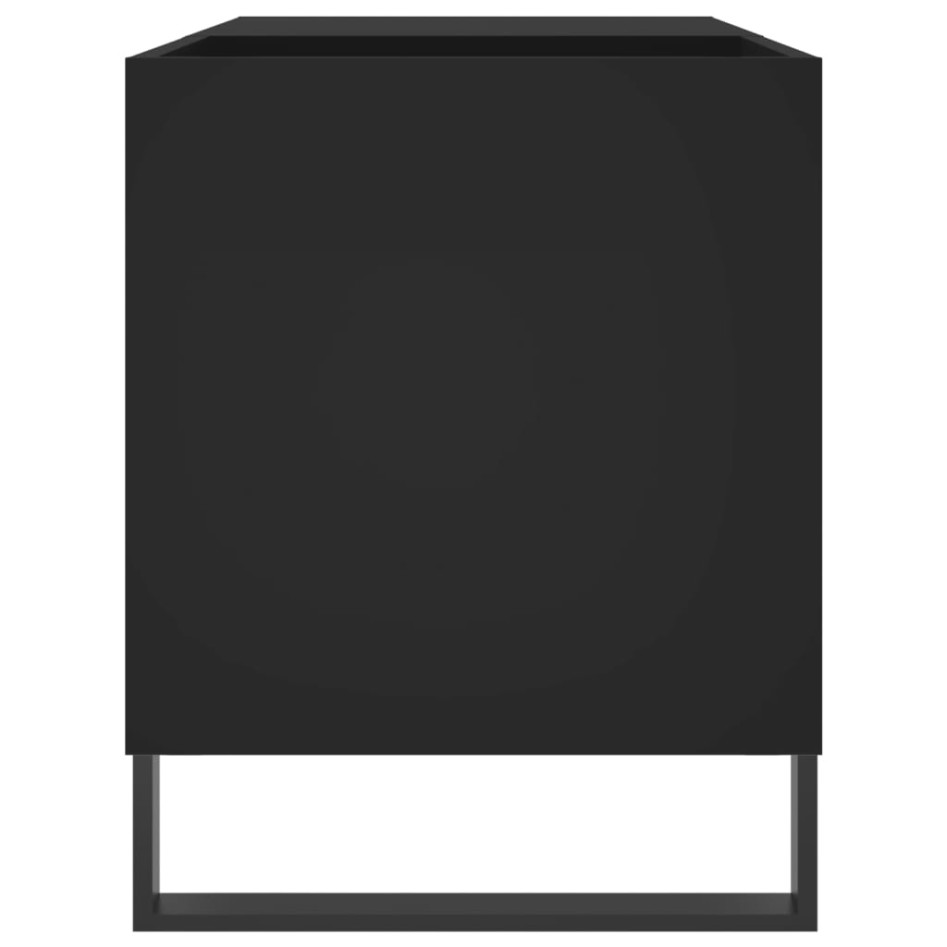 Mueble de discos madera de ingeniería negro 85x38x48