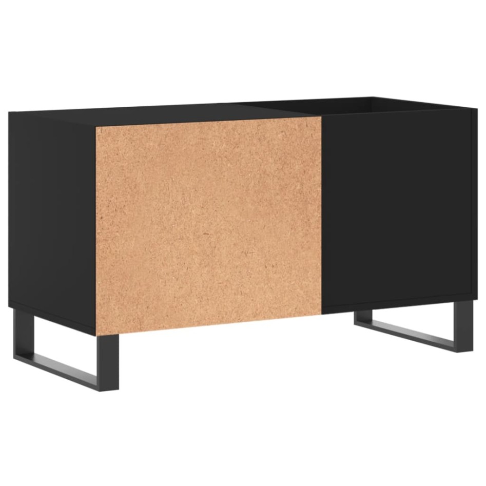 Mueble de discos madera de ingeniería negro 85x38x48