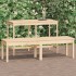 Banco de jardín de 2 plazas madera maciza pino 159,5x44x45