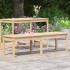 Banco de jardín de 2 plazas madera maciza pino 159,5x44x45