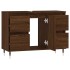 Mueble de baño madera de ingeniería roble marrón 80x33x60