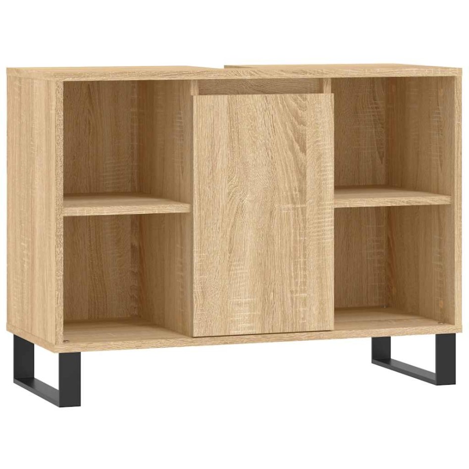 Mueble de baño madera de ingeniería roble Sonoma 80x33x60