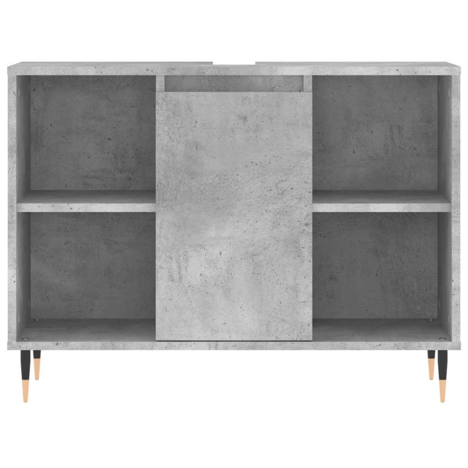 Mueble de baño madera de ingeniería gris hormigón 80x33x60