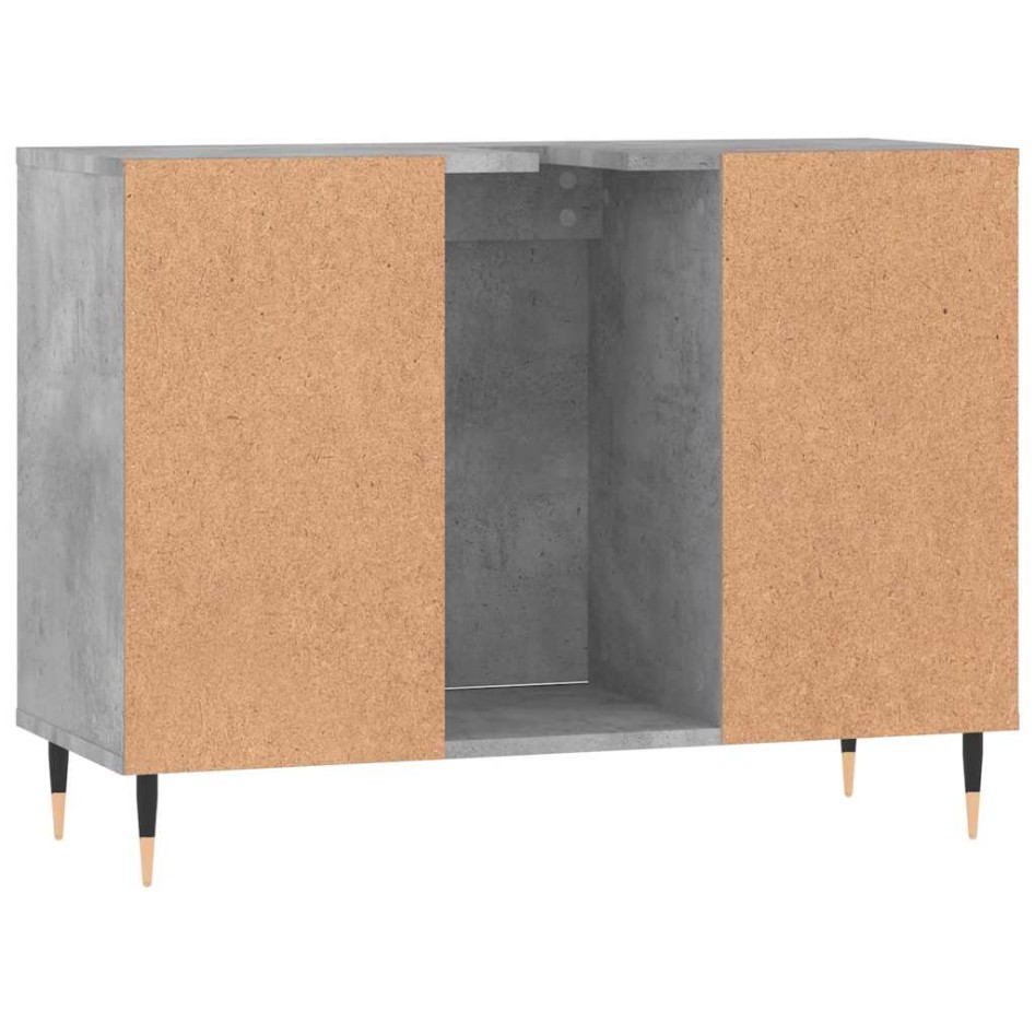 Mueble de baño madera de ingeniería gris hormigón 80x33x60