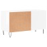 Mueble de discos madera de ingeniería blanco brillo 85x38x48