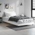 Estructura de cama madera de ingeniería blanco brillo