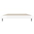 Estructura de cama madera de ingeniería blanco brillo