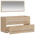 Armario de baño con espejo madera de ingeniería roble