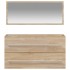 Armario de baño con espejo madera de ingeniería roble