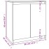 Armario auxiliar de madera maciza de pino 60x36x65