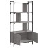 Estantería con puertas madera gris Sonoma 76,5x30x154,5