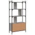 Estantería con puertas madera gris Sonoma 76,5x30x154,5