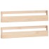Estantes para zapatos de pared 2 uds madera de pino 110x9x23