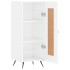 Aparador de madera contrachapada blanco brillante 34,5x34x90