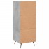 Aparador de madera contrachapada gris hormigón 34,5x34x90