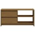Mueble para TV de madera maciza pino marrón miel 80x31x39